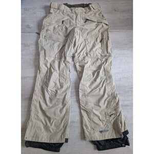 Columbia Snowboard Ski Pants Women M Convert Velocity Waterproof Omni Tech Beige